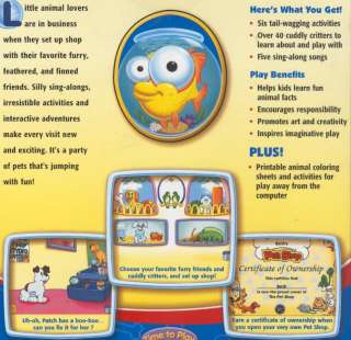 Fisher Price Time to Play Pet Shop PC CD care for dogs fish grooming 