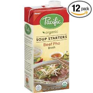 Pacific Natural Foods Organic Beef Pho Soup Starter, 32 Ounce Boxes 
