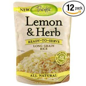 Pacific Foods Ready to Serve Rice, Lemon & Herb, 8.8 Ounce Pouches 