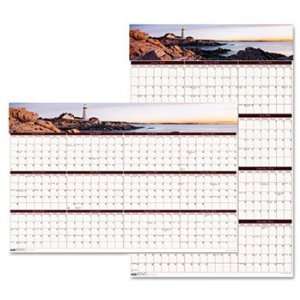   Coastline Scenes Reversible/Erasable Yearly Wall Calendar, 24 x 37