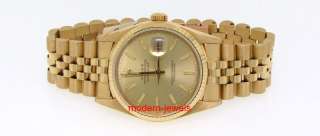 Rolex 16018 DateJust 18k Jubilee Champagne Dial Nice   