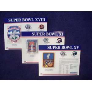 LA / Oakland Raiders NFL Super Bowl Patch Complete Set 1976 1980 1983 