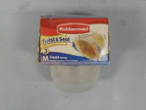 Rubbermaid 3 Twist & Seal 16oz. Containers 742405  