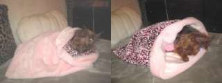   LEOPARD LUXURY PINK FAUX FUR CUDDLE SNUGGLE BLANKET CAT DOG PET BED