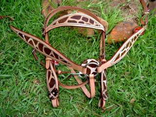 BRIDLE BREAST COLLAR WESTERN LEATHER HEADSTALL TACK SET  