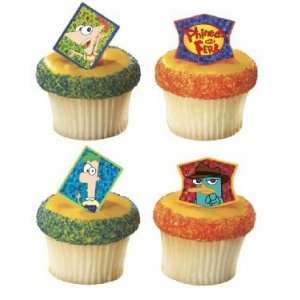  Phineas and Ferb Cupcake Rings Toppers Party Supplies 