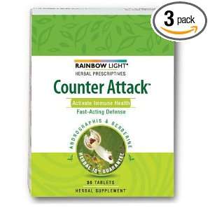  Rainbow Light Counter Attack, 30 Tab (Pack of 3) Health 