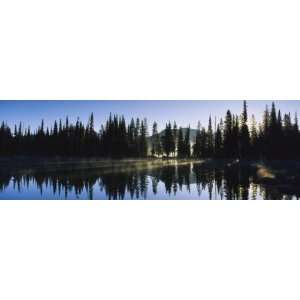  Reflection of Pine Trees in a Lake, Sparks Lake, Deschutes 