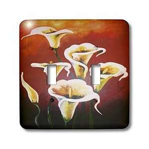 Taiche Acrylic Art   Flowers Calla Lily   Light Switch Covers   double 