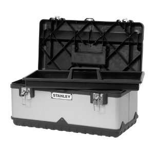   Storage 020108R 20 inch Silver Metal Tool Box with Plastic Lid Home