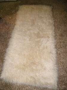 Authentic Wool Flokati Runner Rug Natural Ivory  