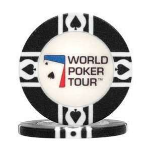  World Poker TourT 11.5g Black Clay Filled Poker Chip 