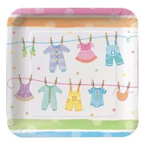  Baby Clothes Paper Luncheon Plates