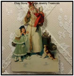   Christmas W/ White Coat Paper Ornaments~Old Print Factory  