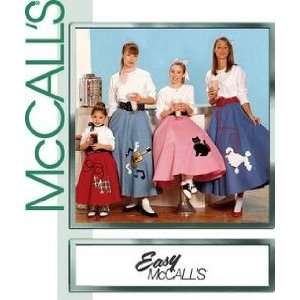  McCalls Sewing Pattern 7253 Girls Poodle Skirt, (Size 7 