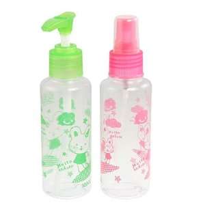  Portable Travel Pink Plastic Spray Mist Atomizer Green Lotion Pump 