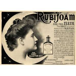  1906 Ad Rubifoam Teeth Druggist Tooth Powder Mouth Moon 