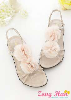 Romantic II Petals Slingback Flat Sandals   