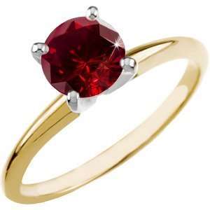   Gold Ring with Fancy Deep Red Diamond 1/4 carat Princess cut Jewelry
