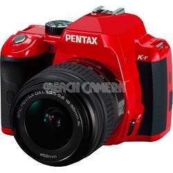 Pentax K r Digital SLR Camera Red w/ 18 55mm Lens  