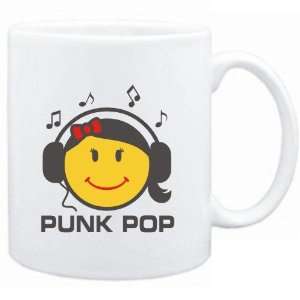  Mug White  Punk Pop   female smiley  Music Sports 