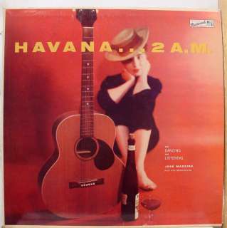JOSE MADEIRA CARLOS MONTOYA havana 2 a.m. LP VG+ MSLP 5003 Vinyl 1957 