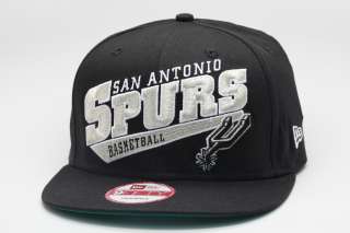 New Era San Antonio Spurs Snapback Hat Black / Silver / White  
