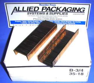 Box / Carton Staples A 3/4 or B 3/4 QTY 2000 per box  