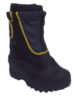 Itasca SNOW STOMPER Infant Boys Zip Up Leather Snow Boot Navy 806830 