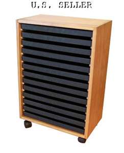 WOODEN STORAGE CABINET FOR 13 STANDARD JEWELER TRAYS  