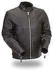 Mens Cowhide Basic Scooter Style Motorcyle Jacket HD202 For 