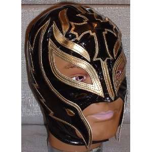  WWE REY MYSTERIO Kids (Black & Gold) LEATHER Mask 