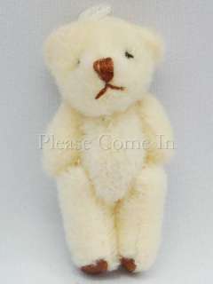 10 pieces of mini cream colour teddy bear suitable for craft projects.