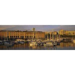  Sailboats at the Port, Port Vell, Barcelona, Spain 