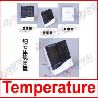 LCD Digital Temperature Humidity Meter Hygrometer Clock  