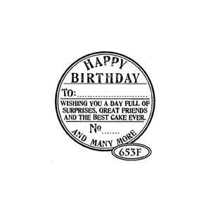   Catslife Press HAPPY BIRTHDAY SEAL Rubber Stamp Arts, Crafts & Sewing