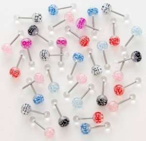 118  20pc Floating Dice Tongue Rings Tounge Wholesale  