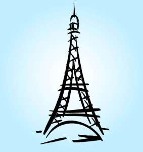 19x36 Vinyl Wall Art Decor Eiffel Tower Paris France Decal Sticker 