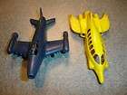   Old Vtg Antique Plastic Toy Blue is WANNATOYS Yellow Spaceship