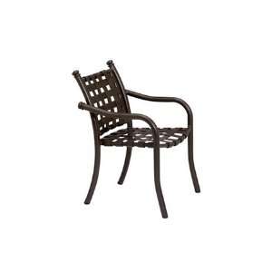   Arm Stackable Patio Dining Chair Textured Shell Finish