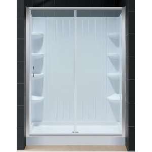 DreamLine INFINITY Clear Glass Shower Door,  Base and BackWall 