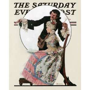  Silhouette Maker Poster Print on Canvas by Norman Rockwell 