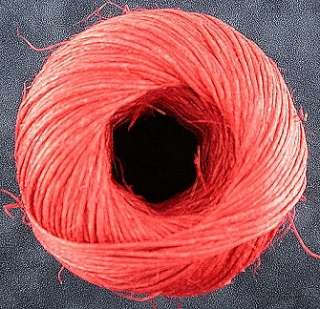 This Is For One Roll 350 Feet 1mm Red Polished Hemp Twine . Flexible 
