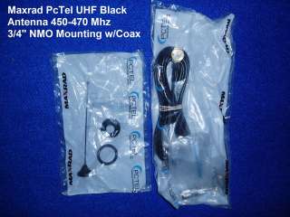 Maxrad NMO 450 470 Mhz UHF Black Antenna with 3/4 Mount and 17 Coax 