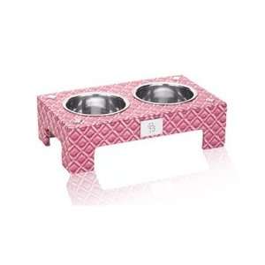  Chrome Bones Quilt Bowl Pink Feeder