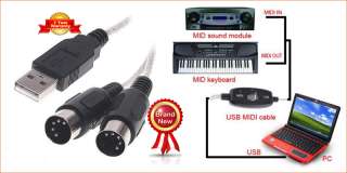 USB MIDI Keyboard Cable to PC for Electric Piano Organ  