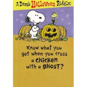 Greeting Card Halloween Peanuts A Dumb Halloween Riddle Know What 