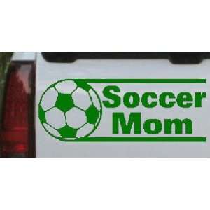 Soccer Mom Sports Car Window Wall Laptop Decal Sticker    Dark Green 