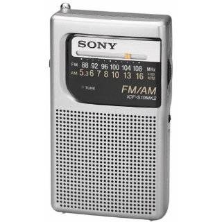 Sony ICF S10MK2 Pocket AM/FM Radio, Silver ~ Sony