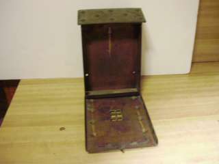   & CRAFTS MOVEMENT MISSION COPPER WALL MOUNT MAILBOX~STICKLEY  